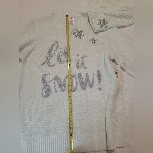 Let It Snow Sweater with Faux Fur Cuffs - Picture 14 of 14